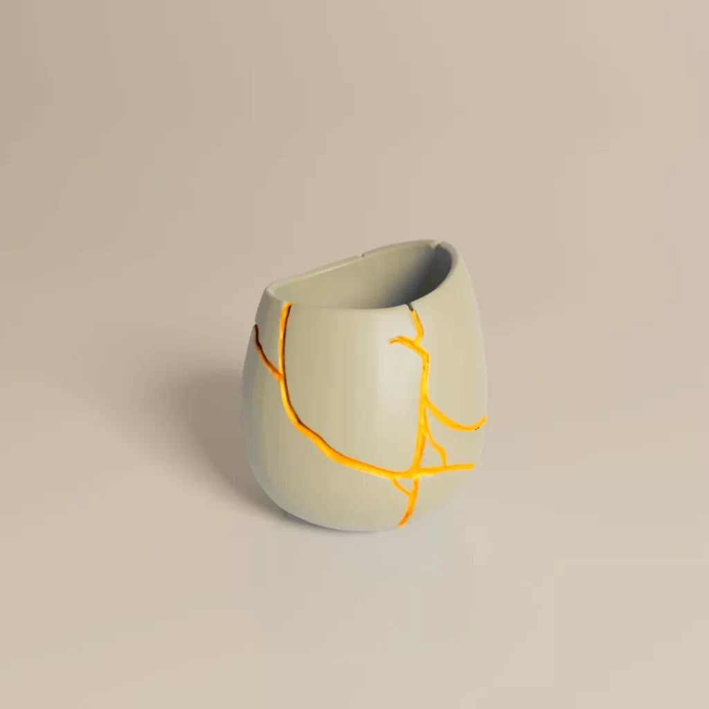 Kintsugi Flower Pot