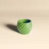 Twister Flower Pot Green